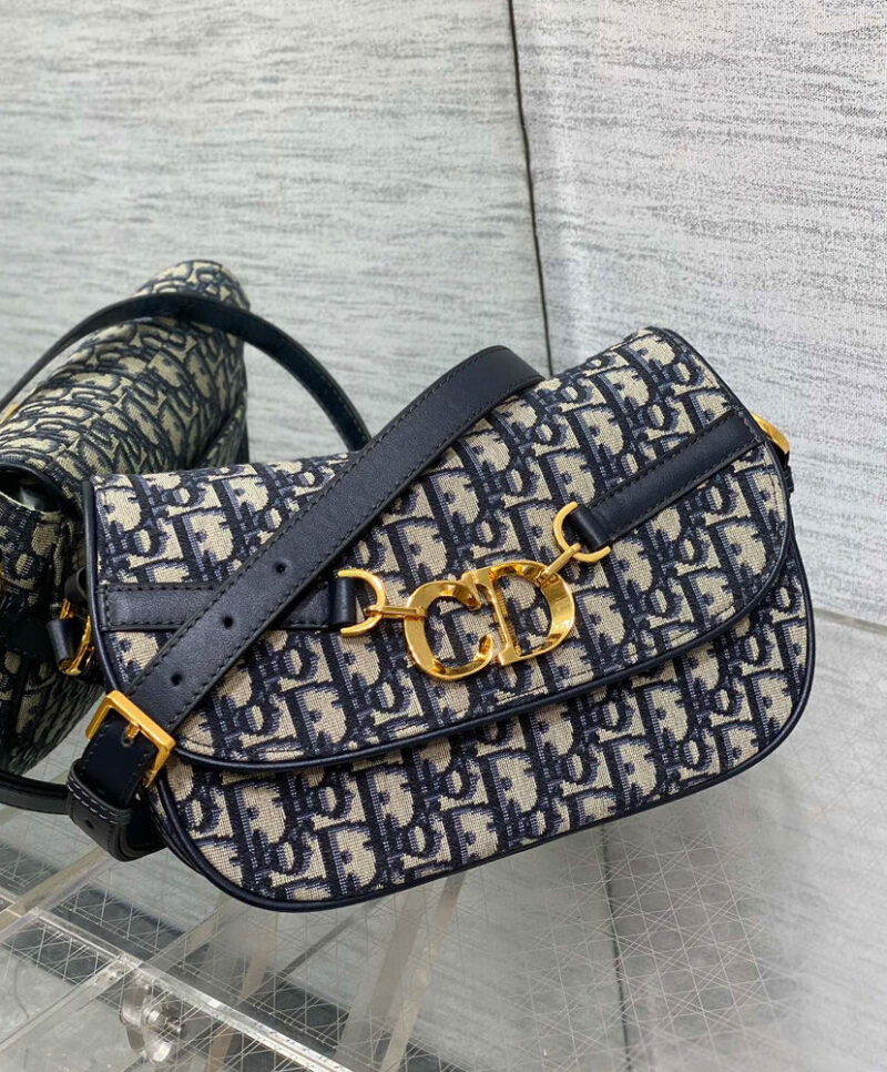 Christian Dior Small CD Besace Bag Dark Blue